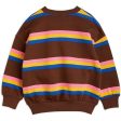 Mini Rodini Stripe Collegegenser Brown Discount