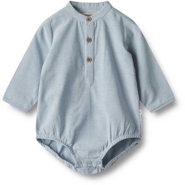 Wheat Blue Waves Romper Skjorte Victor Sale