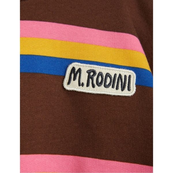 Mini Rodini Stripe Collegegenser Brown Discount