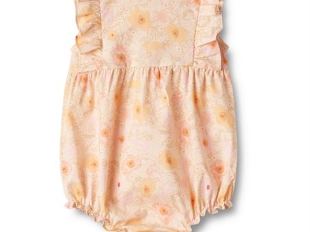 Wheat Alabaster Flower Bobbles Rompers Emmaline on Sale