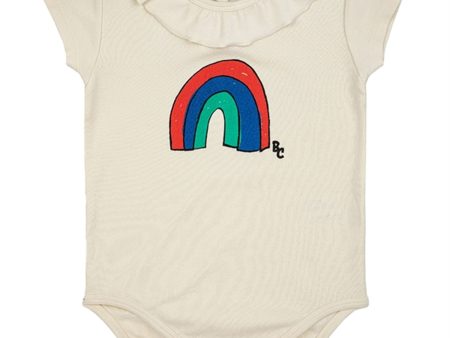 Bobo Choses Baby Rainbow Ruffle Collar Body Short Sleeve Offwhite Cheap