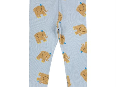 Bobo Choses Light Blue The Elephant Leggings AOP on Sale