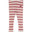 Bobo Choses Burgundy Red Maroon Stripes Leggings Hot on Sale