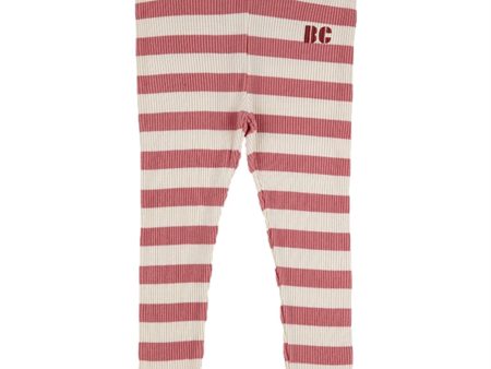 Bobo Choses Burgundy Red Maroon Stripes Leggings Hot on Sale