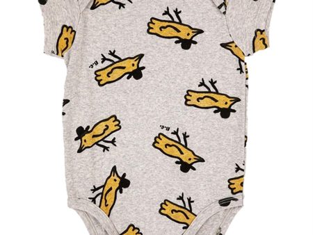 Bobo Choses Light Grey Mr Birdie All Over Body Online Sale