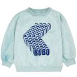 Bobo Choses Bobo Shadow Collegegenser Round Neck Navy Blue Sale