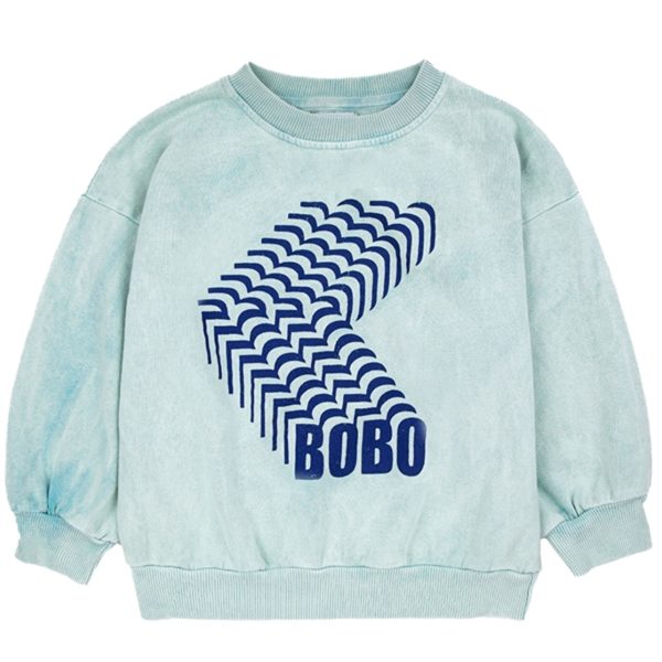 Bobo Choses Bobo Shadow Collegegenser Round Neck Navy Blue Sale