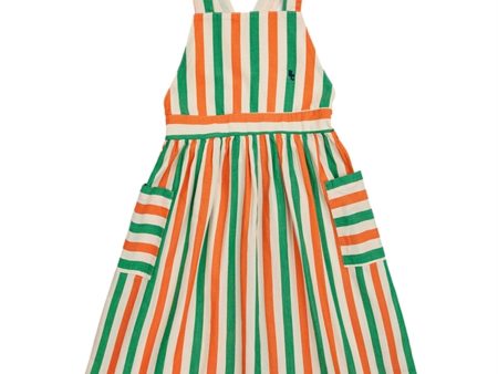 Bobo Choses Vertical Stripes Woven Kjole Knee Lenght Offwhite For Cheap