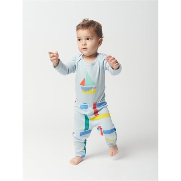 Bobo Choses Light Blue Multicolor Beacons All Over Leggings Online Sale