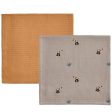 OYOY Toucan Muslin Stoffbleie 2-pakning Clay   Caramel Online now