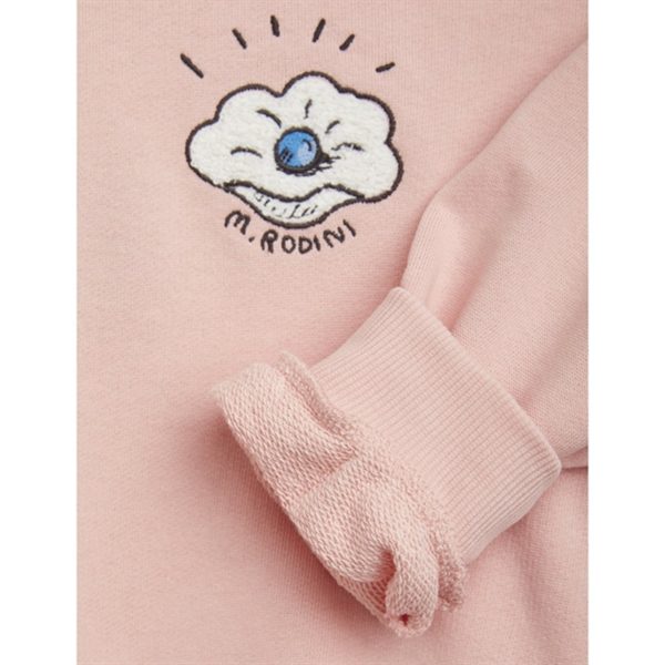 Mini Rodini Seashell Chenille Emb Collegegenser Pink For Sale