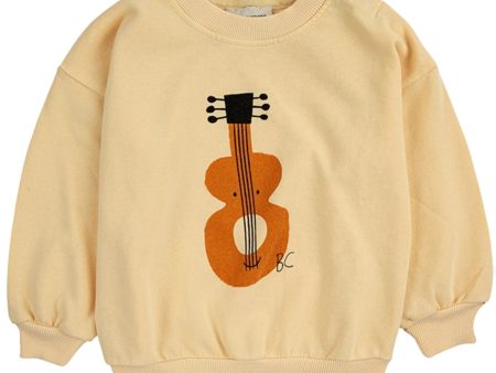 Bobo Choses Baby Acoustic Guitar Collegegenser Round Neck Light Yellow Fashion