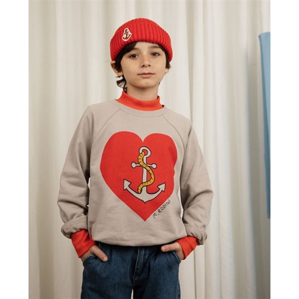 Mini Rodini Sailors Heart Collegegenser Grey Online Hot Sale