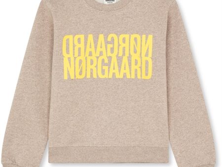 Mads Nørgaard Organic Sweat Talinka Collegegenser Oatmeal Melange For Cheap