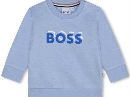 Hugo Boss Pale Blue Collegegenser on Sale