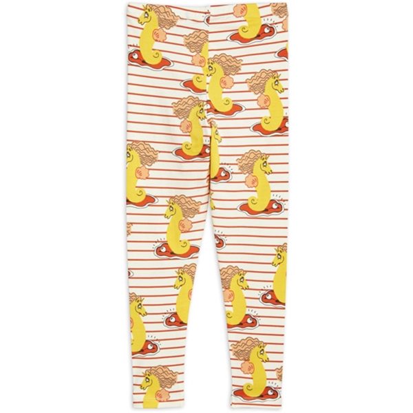 Mini Rodini Unicorn Seahorse AOP Leggings Red Online Sale