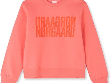 Mads Nørgaard Organic Sweat Talinka Collegegenser Shell Pink For Discount