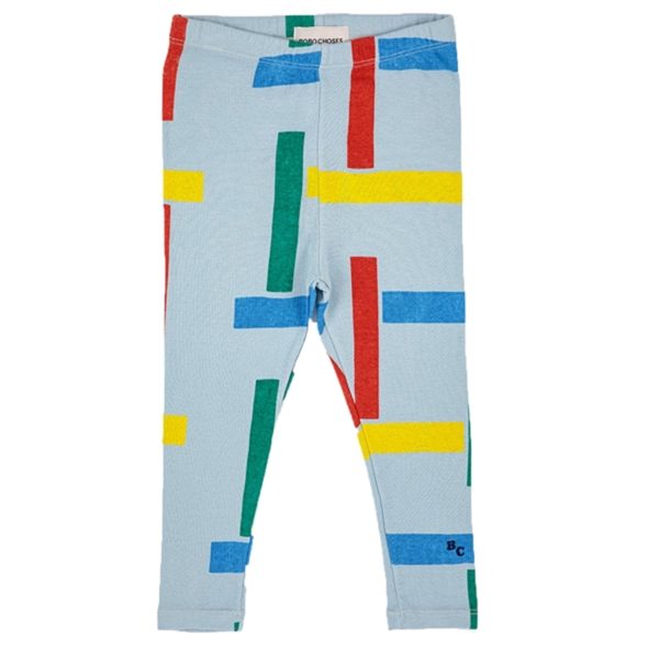 Bobo Choses Light Blue Multicolor Beacons All Over Leggings Online Sale