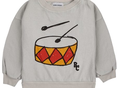 Bobo Choses Baby Play The Drum Collegegenser Round Neck Beige For Cheap