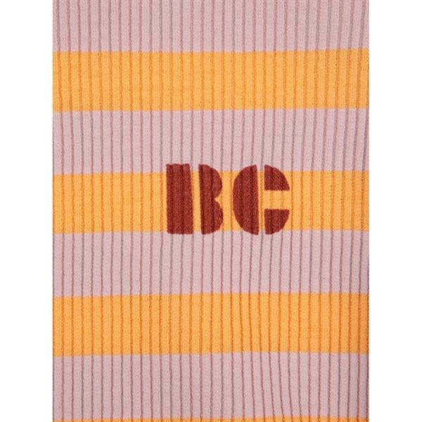 Bobo Choses Curry Horizontal Stripes Ruffles Kjole For Cheap