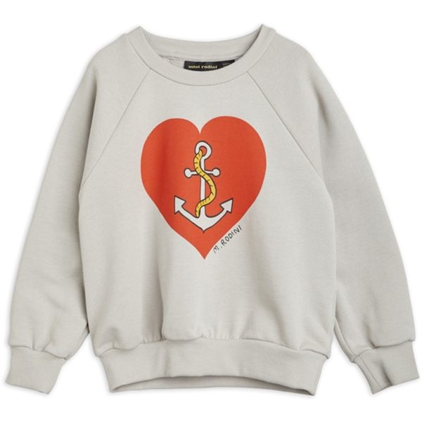 Mini Rodini Sailors Heart Collegegenser Grey Online Hot Sale