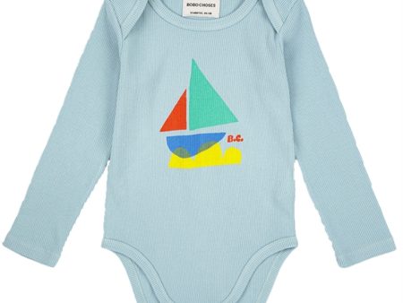 Bobo Choses Light Blue Multicolor Sail Boat Body Discount