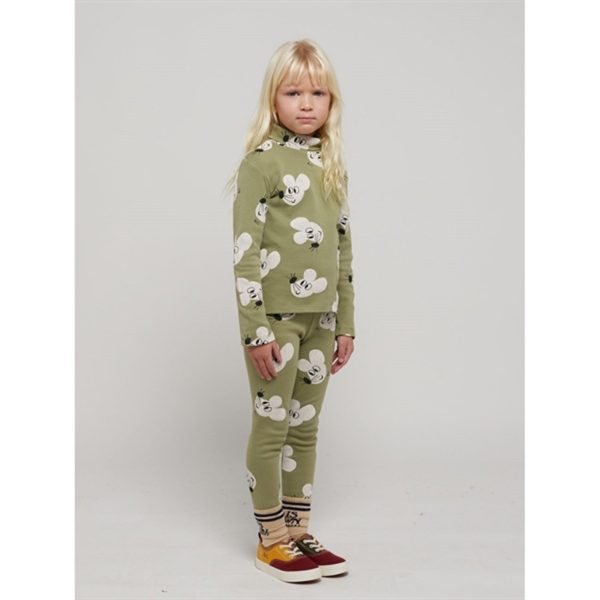 Bobo Choses Light Green Mouse Leggings AOP Online Sale