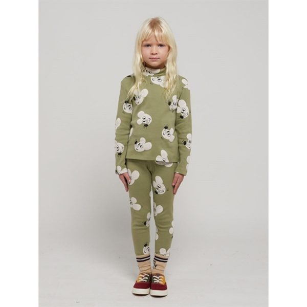 Bobo Choses Light Green Mouse Leggings AOP Online Sale