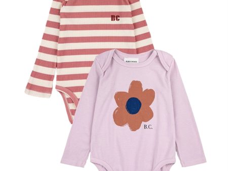 Bobo Choses Burgundy Red Maroon Stripes Body 2-pakning on Sale