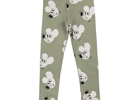 Bobo Choses Light Green Mouse Leggings AOP Online Sale