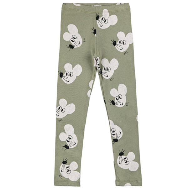 Bobo Choses Light Green Mouse Leggings AOP Online Sale