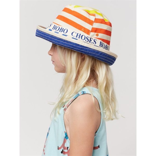 Bobo Choses Multicolor Stripes Vendbar Hat Multicolor For Cheap