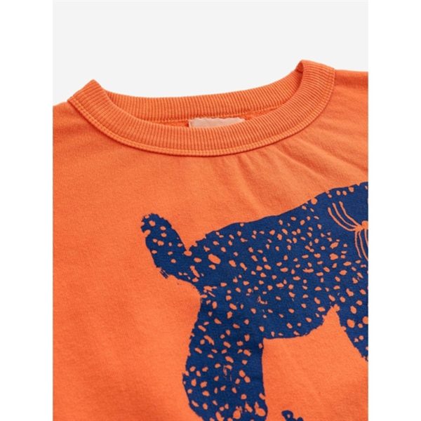 Bobo Choses Big Cat Collegegenser Round Neck Orange Online Hot Sale