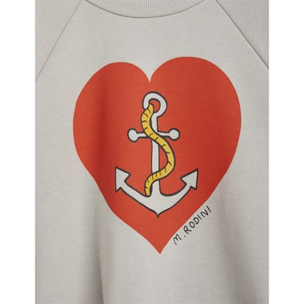 Mini Rodini Sailors Heart Collegegenser Grey Online Hot Sale