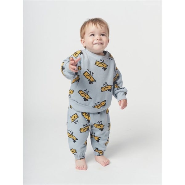 Bobo Choses Light Blue Mr Birdie All Over Sweatpants Discount