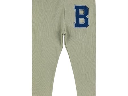 Bobo Choses Light Green Big B Leggings Hot on Sale